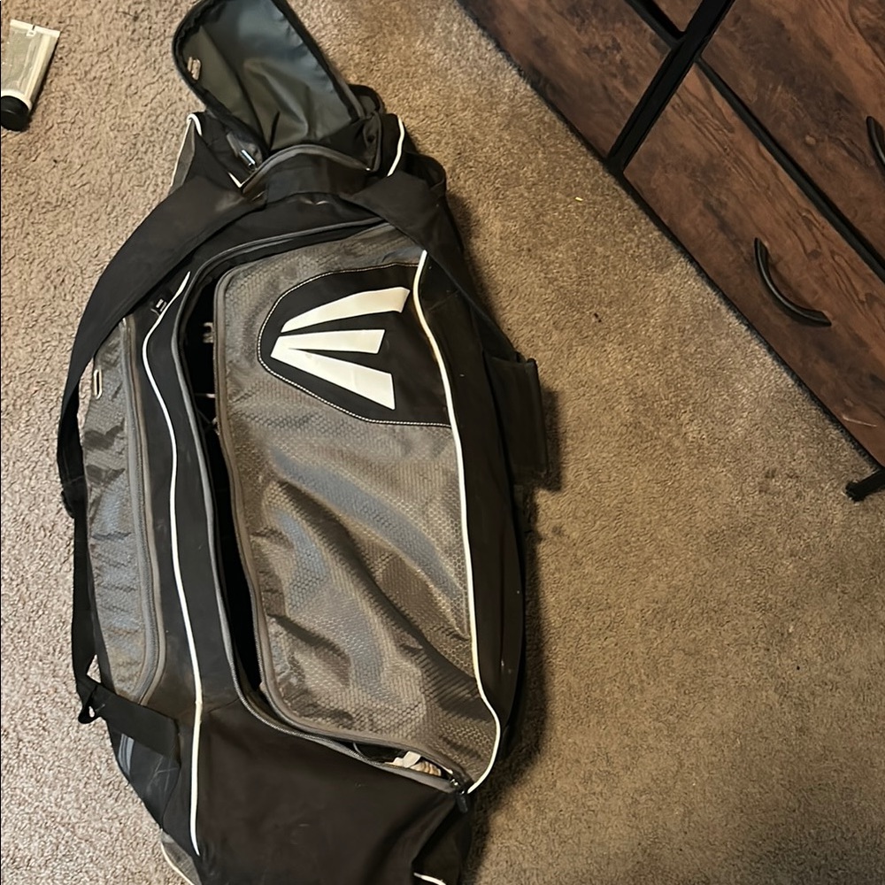 Black and Gray Sports Duffel Bag